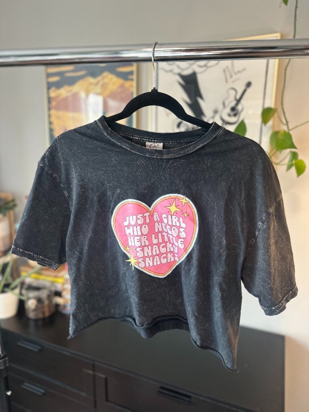 Just a Girl Who Needs Her Little Snacky Snacks Crop Top